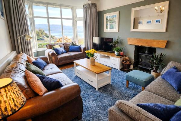 Bryn Gwyn, Sleeps 8, Sea Views, Borth y Gest, Rezervați Casă de vacanță Case de vacanță Gwynedd, Casetă
