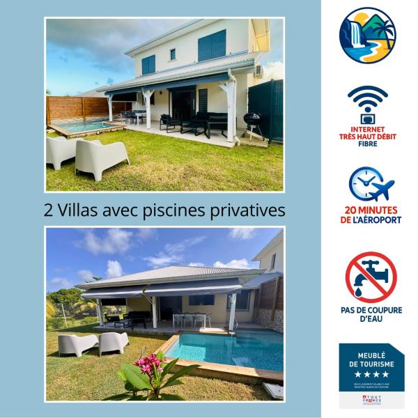 Villas Kanisi 2 et 3 chambres, piscines privatives, Rezervați  Baie-Mahault Basse-Terre