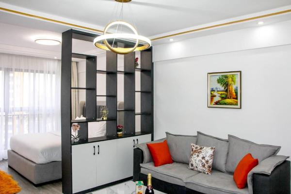 lovely fully furnished studio apartment in kilimani with unbeatable city views, Rezervați  Nairobi Hoteluri...